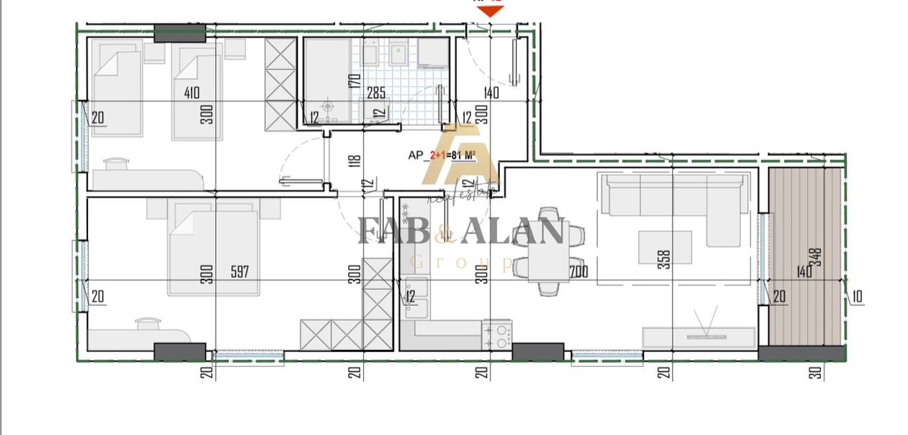 APPARTAMENTO 2+1 IN VENDITA A TEK TIRANA VIEW RESIDENCE!