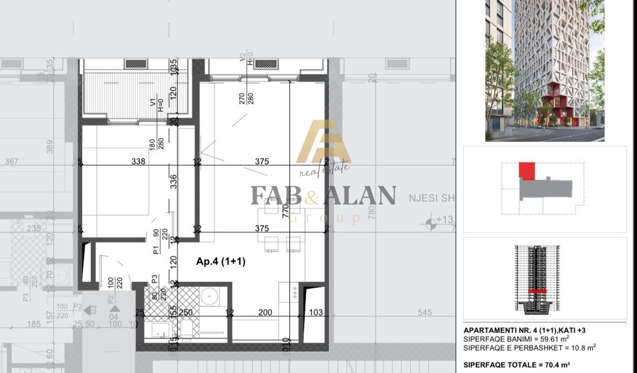 apartments for rent in the newest residence being built in Xhamllik, Filigree Tower residence
