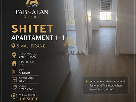 🏡 SHITET APARTAMENT 1+1 – 5 MAJ, TIRANË