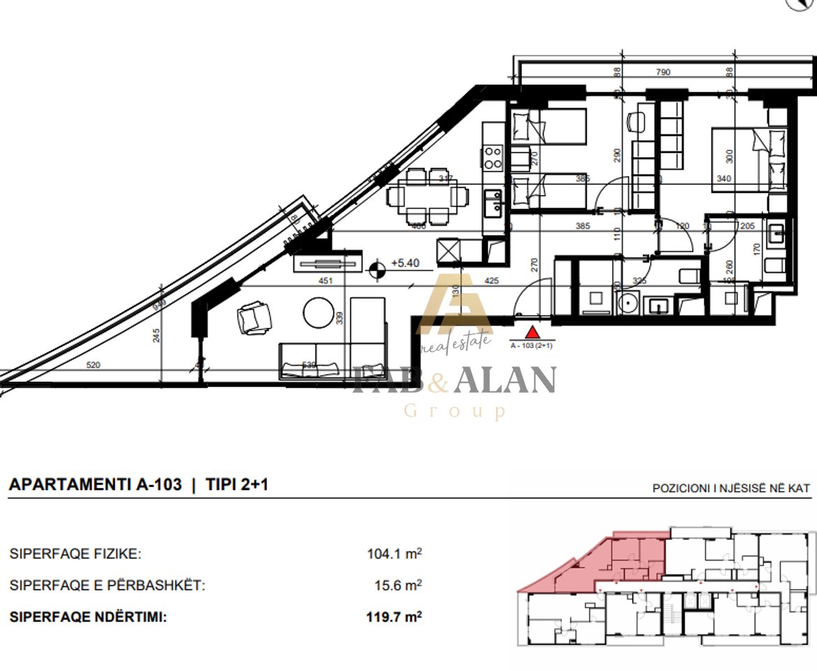 🏡 SHITET APARTAMENT 2+1 – BLOCKS TIRANA RESIDENCE