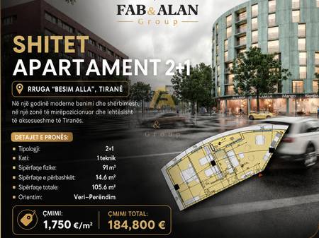 🏡 APPARTAMENTO 2+1 IN VENDITA – Yzberisht