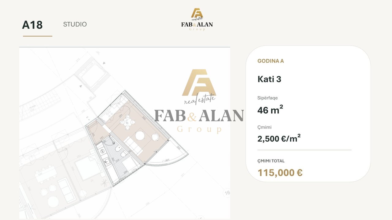 STUDIO FOR SALE – RADISOL RESIDENCE, RHADIMË, VLORE