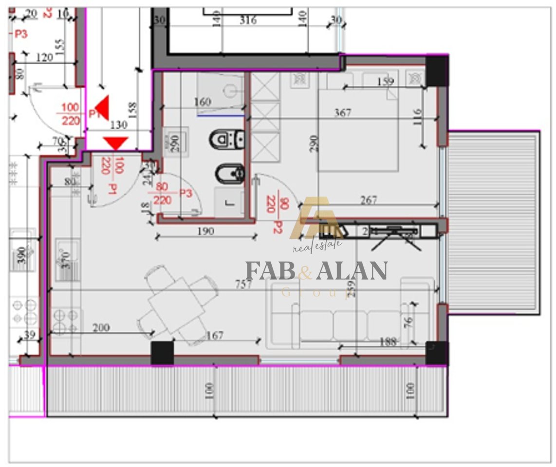 Apartament 1+1 Për Shitje në Paskuqan, Tiranë - 71,566€ | 57.28 m²