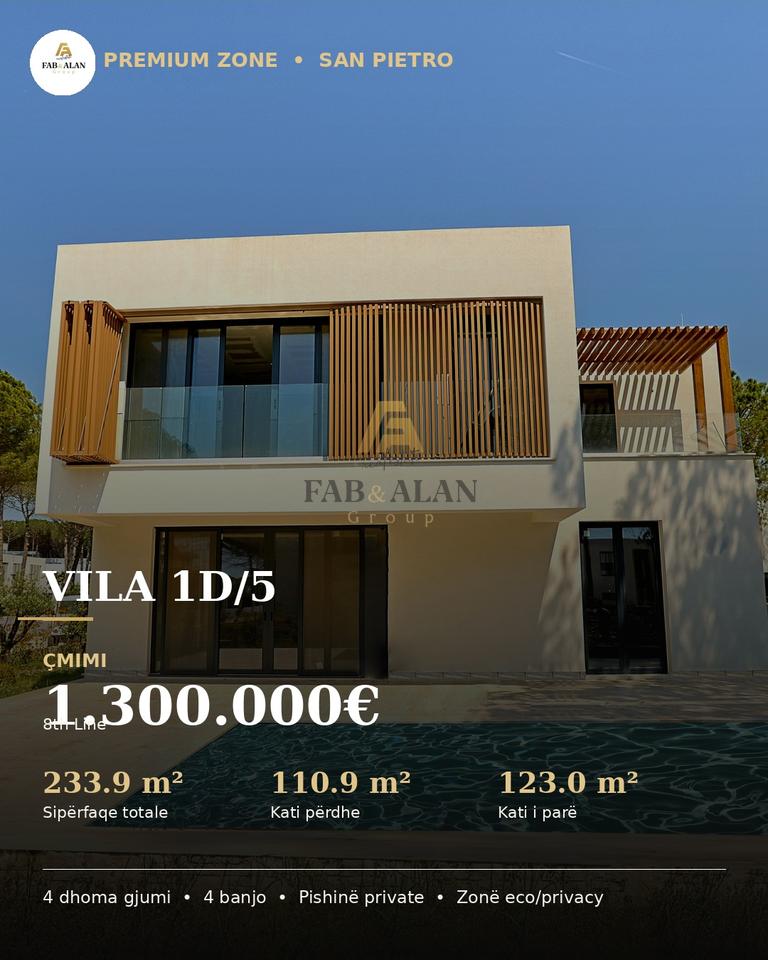 Apartment 4+4 For Sale in San Pietro Resort - Lalzi Bay, Durrës - 1,300,000€ | 233 m²