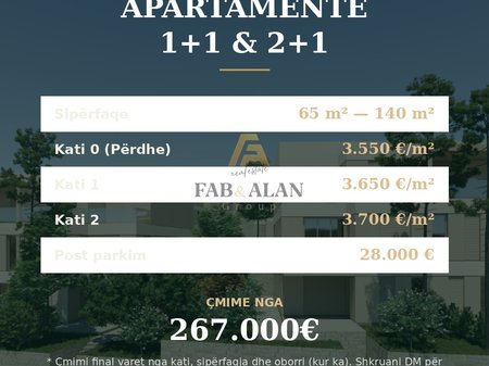 Blocco di Appartamenti 1+1 e 2+1 in Vendita a San Nicolas - Palase, Vlorë - 267.000€ | 65 m² - 140 m²
