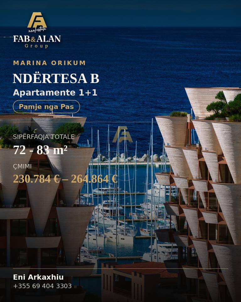Appartamenti 1+1 In Vendita Marina Orikum, a Orikum, Vlora - Prezzo su richiesta |72 m² - 83 m²