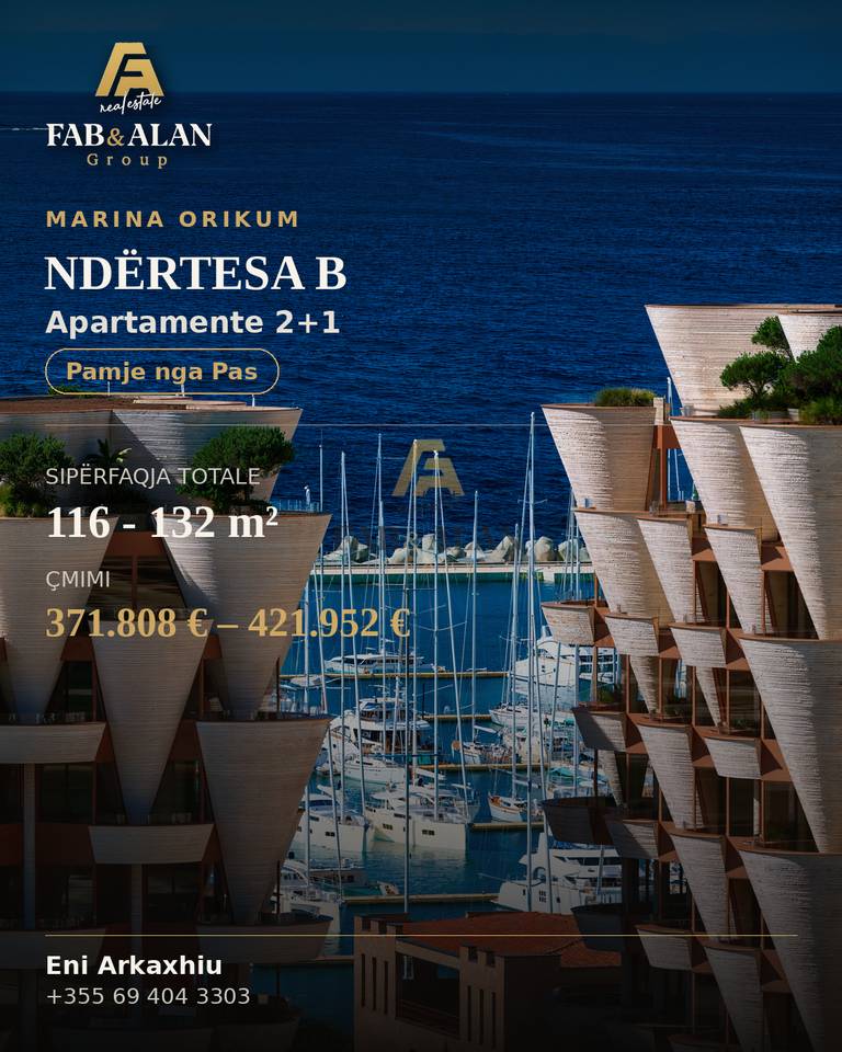Appartamenti 2+2 in Vendita Marina Orikum, a Orikum, Vlorë - Contattare per Prezzo |116 m² - 132 m²