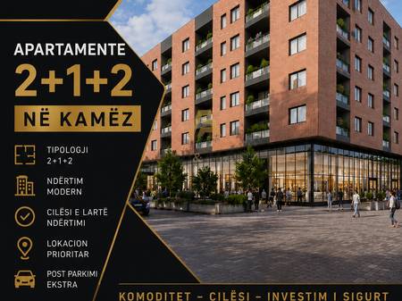 Shiten Apartamente te tipologjis 2+1+2 ne zonen e Kamzes