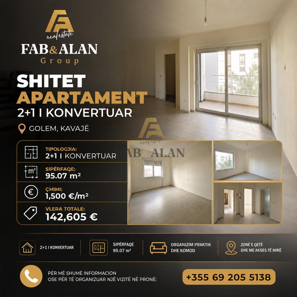🏡 Vendesi in vendita Appartamento 2+1 Convertito – Golem, Kavajë