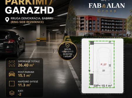 Parking Space For Sale at Ring Side Residence in Babrru, Tirana - 14,250€ | 26 m²