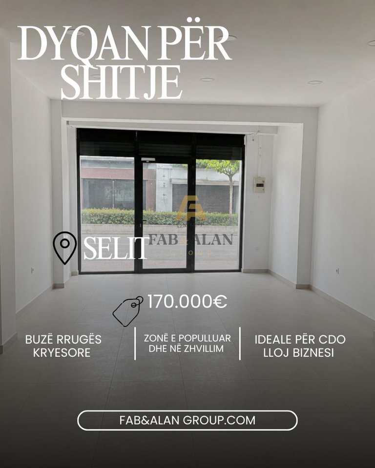 Dyqan Për Shitje në Selitë, Tiranë - 170,000.00€ | 66 m²