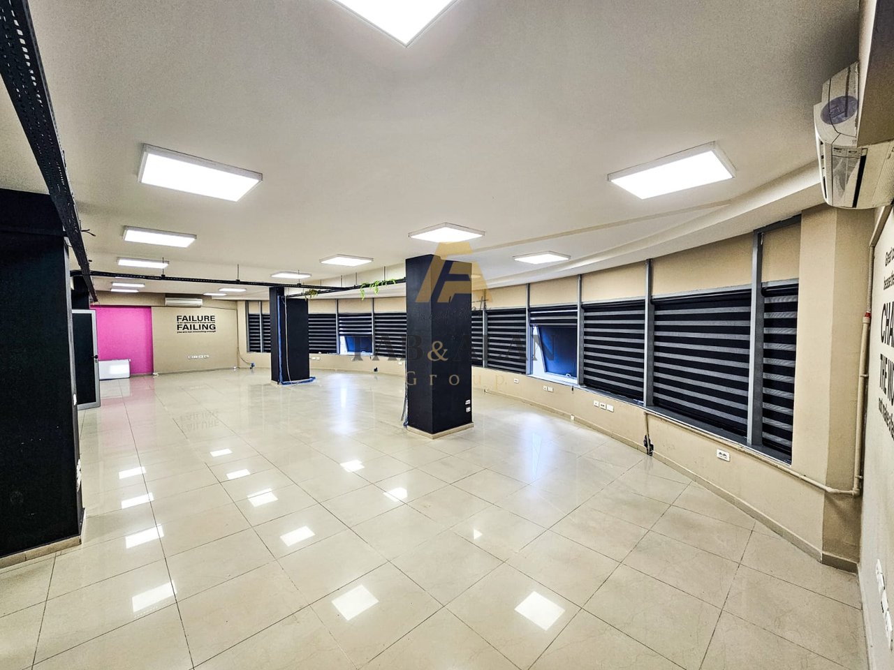 PREMISES FOR RENT - DIBRA STREET, NEAR SELVISE, AT VILA GOLD,
a commercial space with a total area of 300 m² is for rent.
* Located on the 5th floor of a building suitable for business activities.