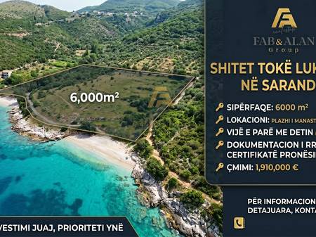 Tokë Për Shitje në Ksamil, Sarandë - 1.910.000€ | 6000 m²