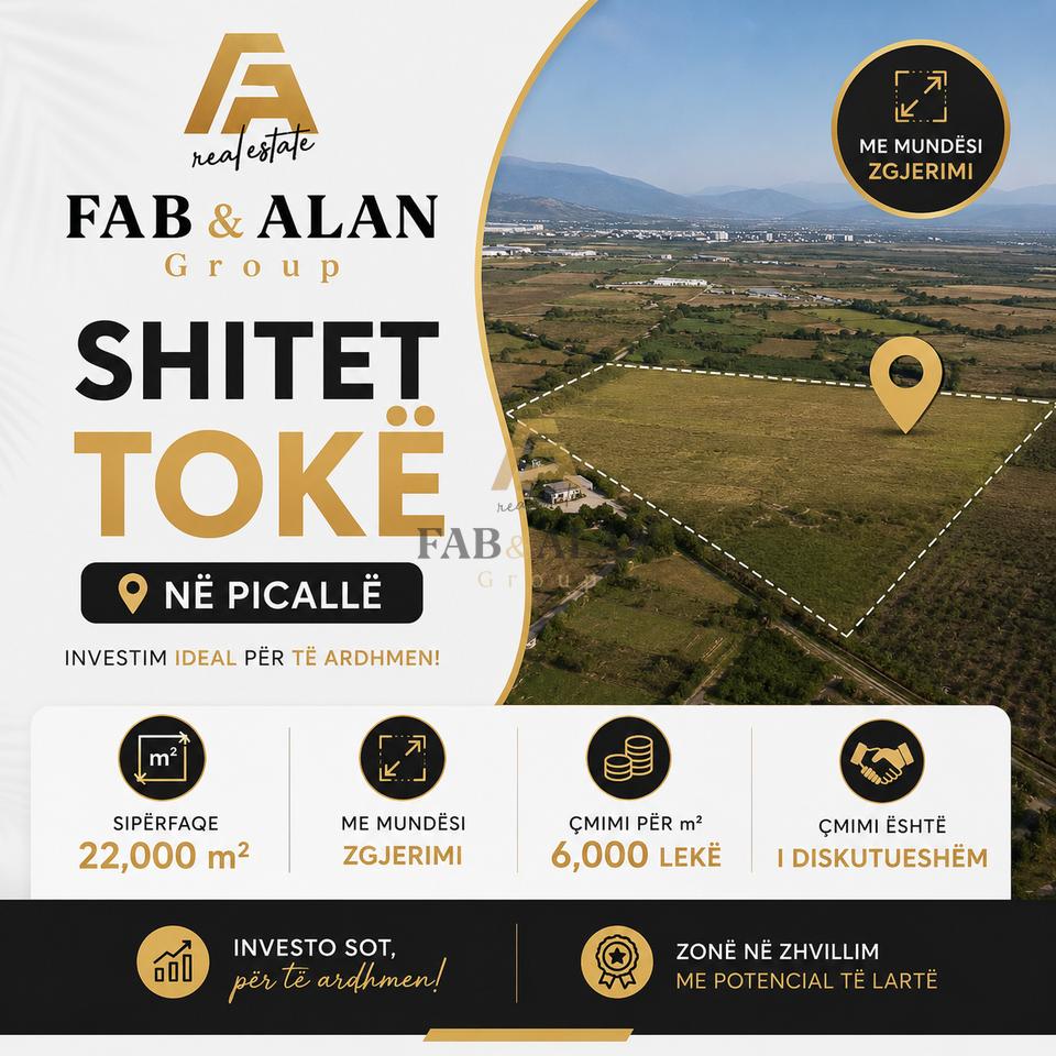 Tokë Për Shitje në Picallë, Tiranë - 1.430.000€ | 22000 m²