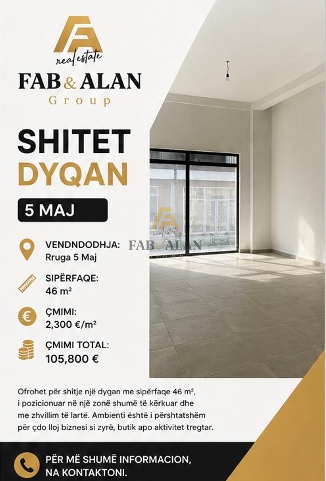 Shitet Dyqan – 5 Maj 105,800 €