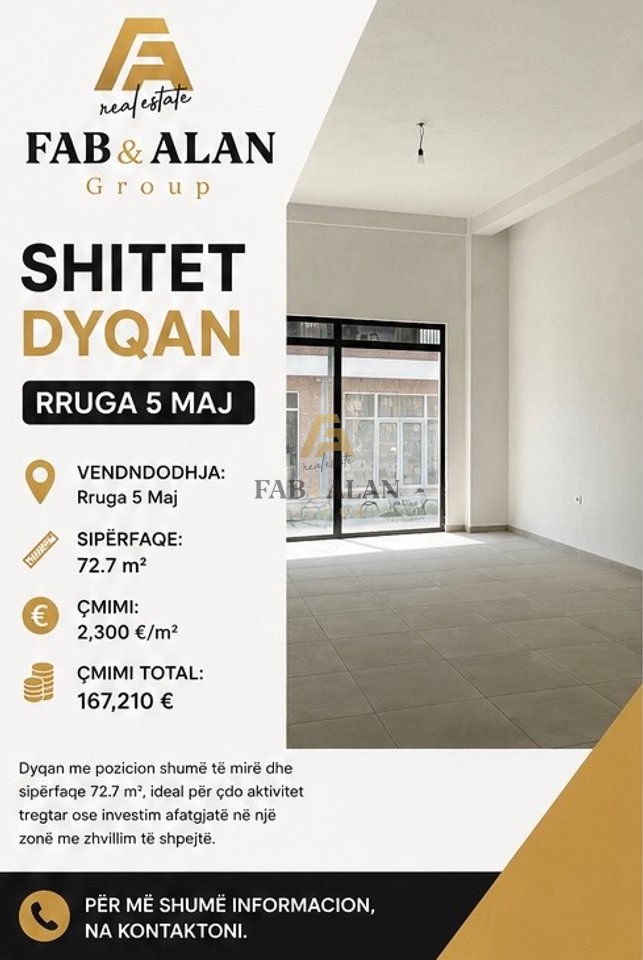Negozio in Vendita – Via 5 Maj 167,210 €