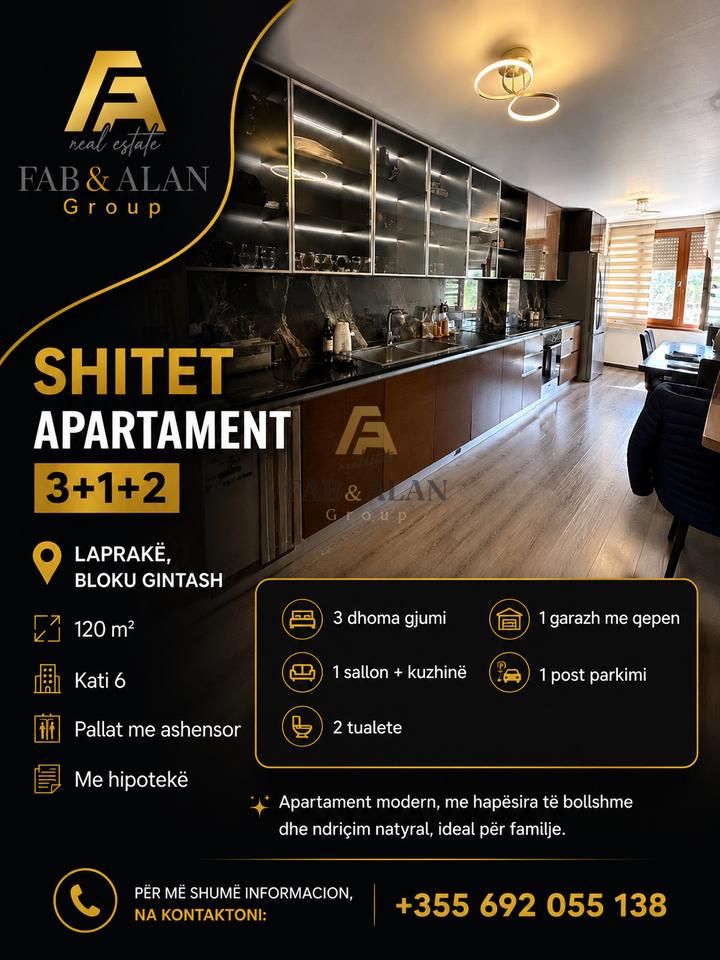 Appartamento 3+1+ posto auto In Vendita a Laprakë Blloku Gintash, Tirana - 220000€ | 120 m²