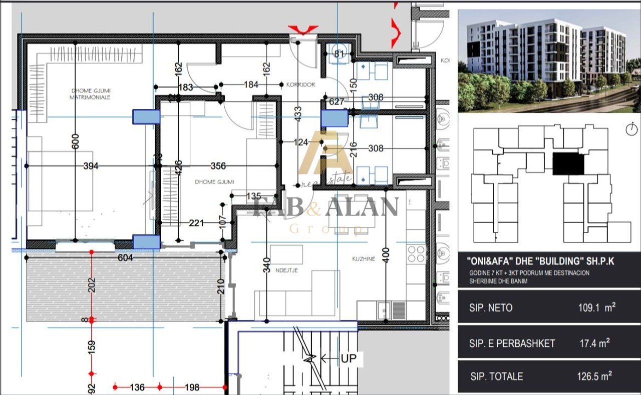 Appartamento 2+1+2 Belfiore Residence 1 Paskuqan in vendita