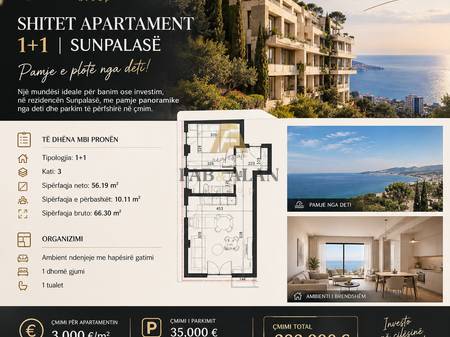 🏡 APARTMENT 1+1 FOR SALE | SUNPALASË