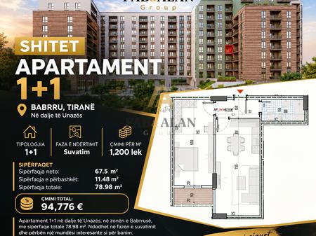 🏡 SHITET APARTAMENT 1+1 – BABRRU, TIRANË