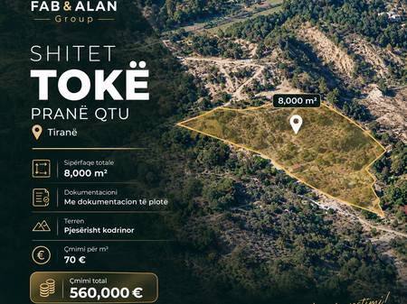  SHITET TOKË PRANË QTU – TIRANË

 Vendndodhja: Zona e QTU-së, Tiranë