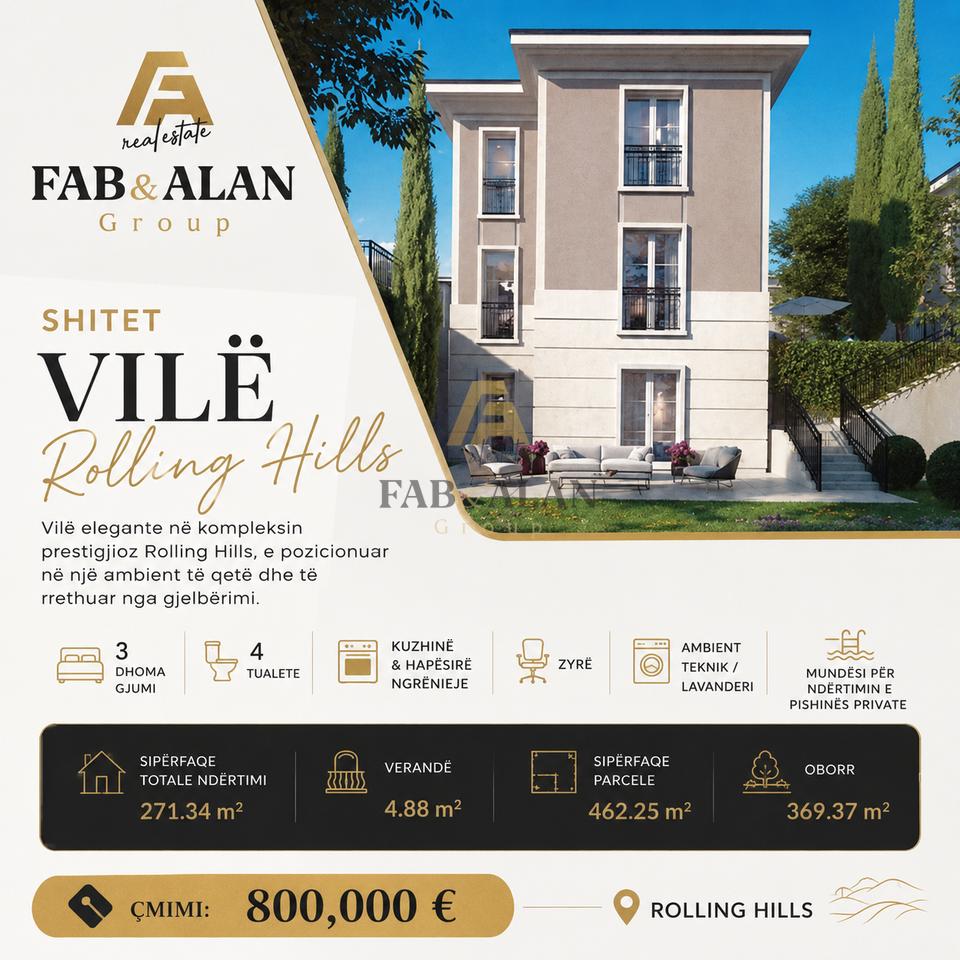 🏡 VILË PËR SHITJE – ROLLING HILLS