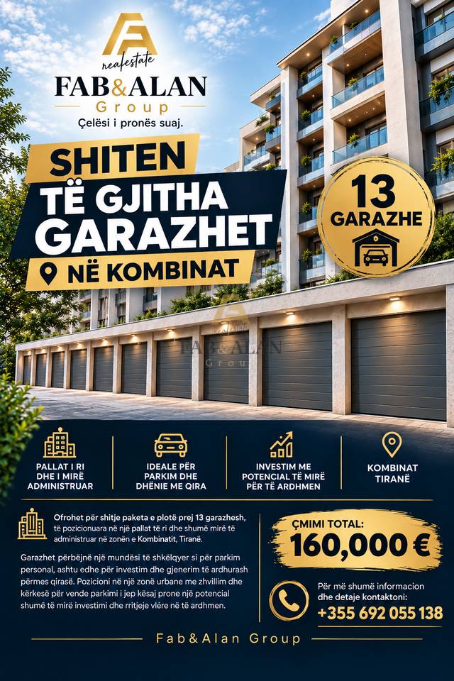 🚗 SHITEN 13 GARAZHE – KOMBINAT, TIRANË
