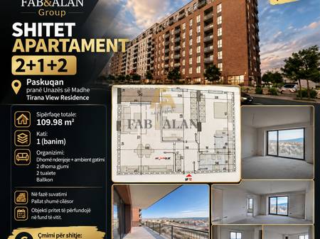 🏠 SHITET APARTAMENT 2+1+2 – PASKUQAN