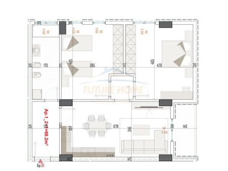 Shitet, Apartament 2+1, Paskuqan, Tirane