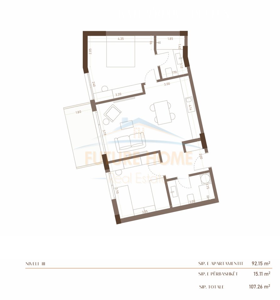 For sale, Apartment 1+1, HERA by Epidamn.Golem,Durres.