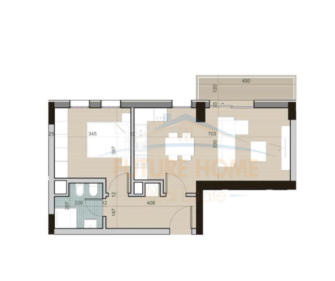 For sale, 1+1 Apartment, Univers City Complex, Tirana.