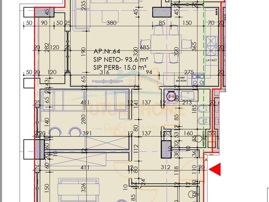 For sale, 2+1 Apartment, Bajram Curri School, Tirana.