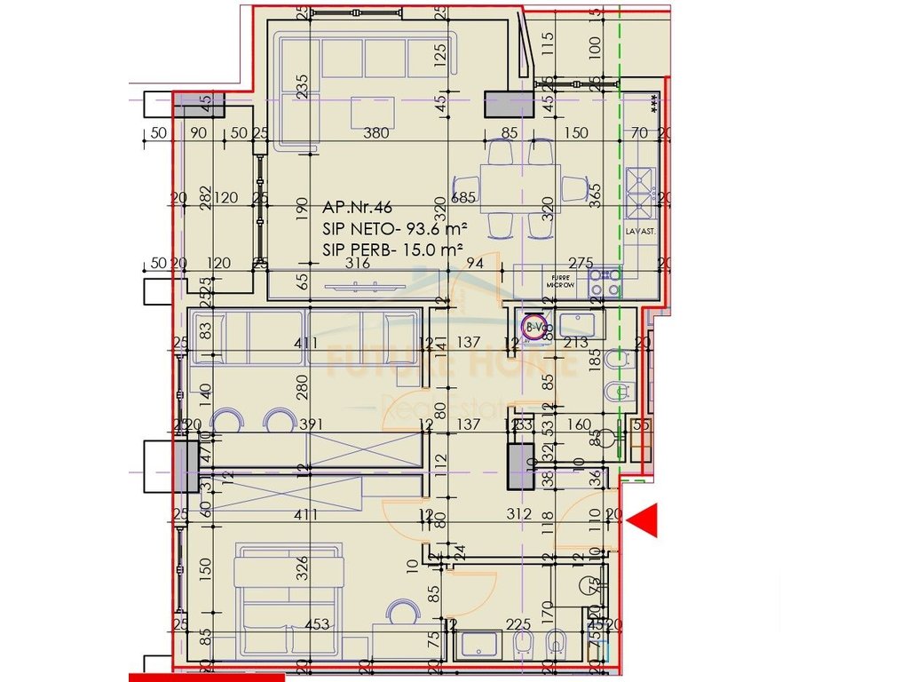 For sale, 2+1 Apartment, Bajram Curri School, Tirana.