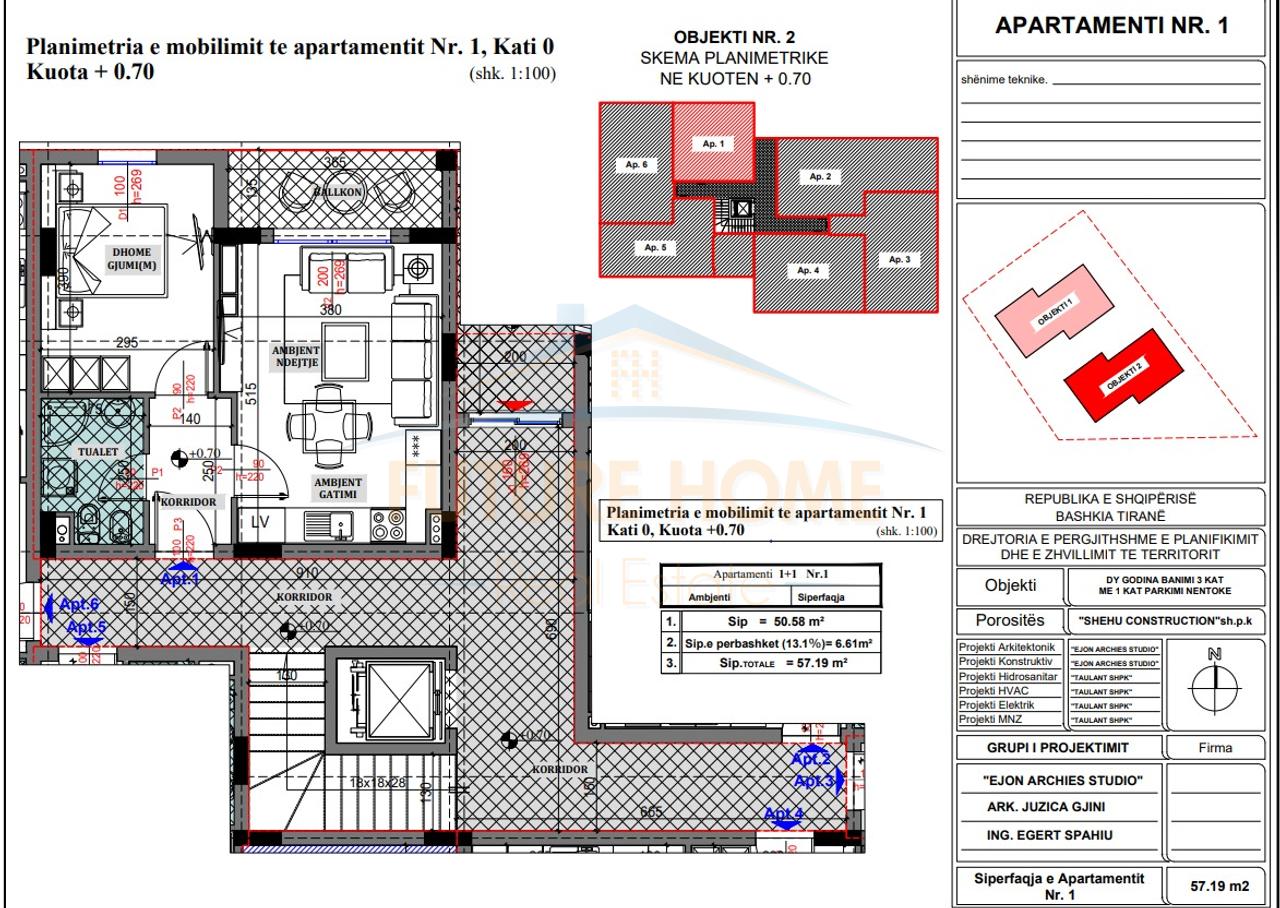 Shitet, Apartament 1+1, Sauk