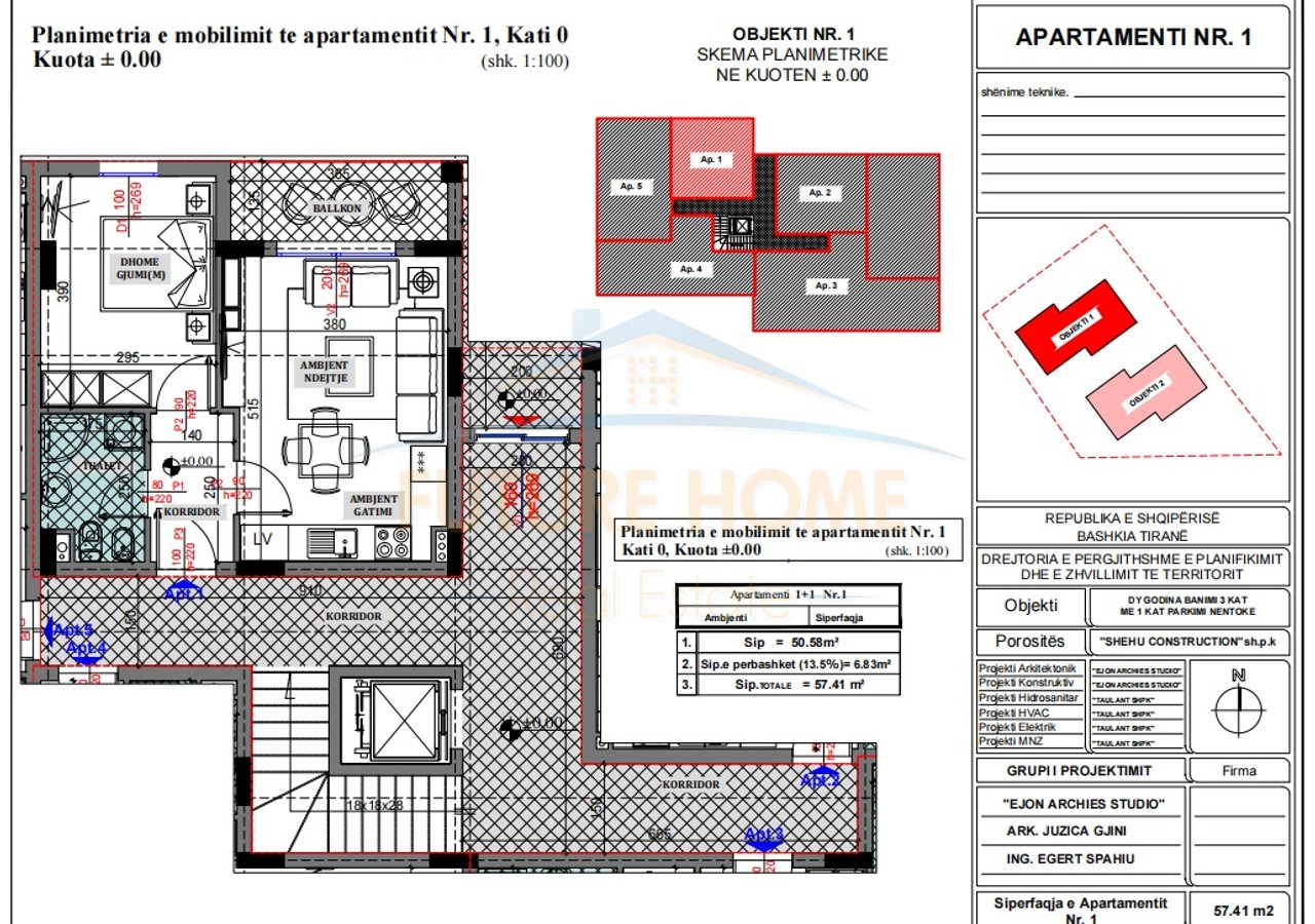 Shitet, Apartament 1+1, Sauk.
