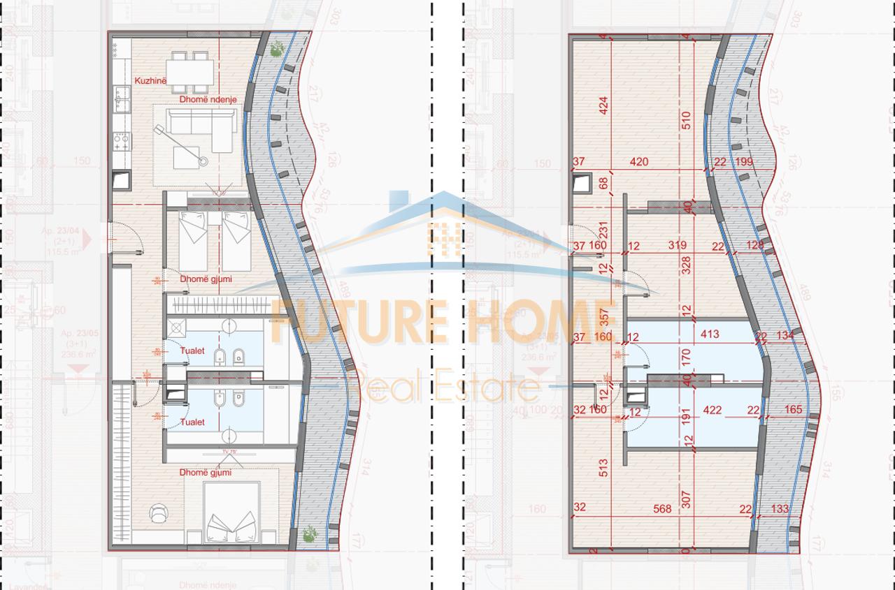 Shitet, Apartament 2+1+2,  Rezidenca Top Seven Tower