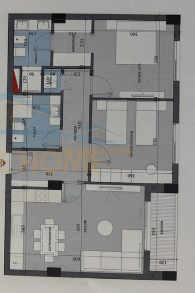 In vendita, appartamento 2+1+2, Paskuqan "Diellon Residence", Tirana.