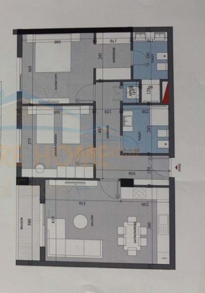In vendita, appartamento 2+1+2, Paskuqan "Diellon Residence", Tirana.