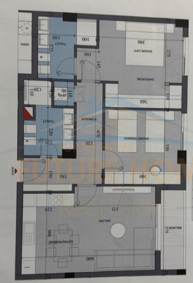 For sale, Apartment 2+1+2, Paskuqan "Diellon Residence", Tirana.