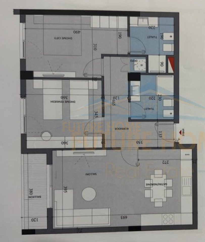 For sale, 2+1+2 Apartment, Paskuqan "Diellon Residence", Tirana.