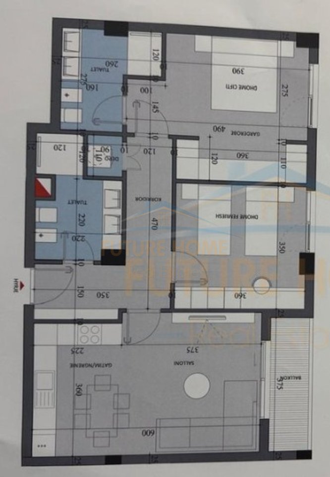 For sale, Apartment 2+1+2, Paskuqan "Diellon Residence", Tirana.