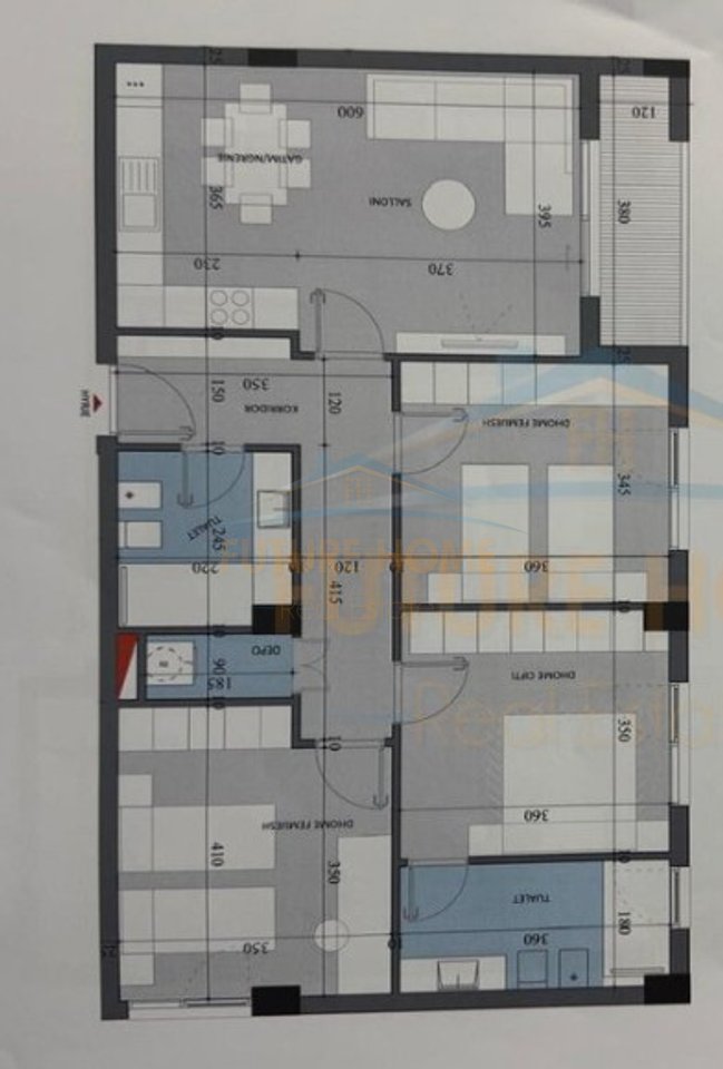 For sale, Apartment 3+1+2, Paskuqan "Diellon Residence", Tirana.