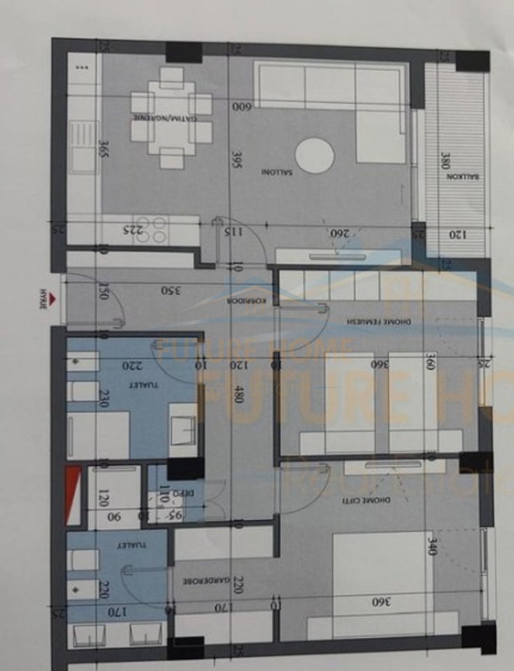 For sale, 2+1+2 Apartment, Paskuqan "Diellon Residence", Tirana.