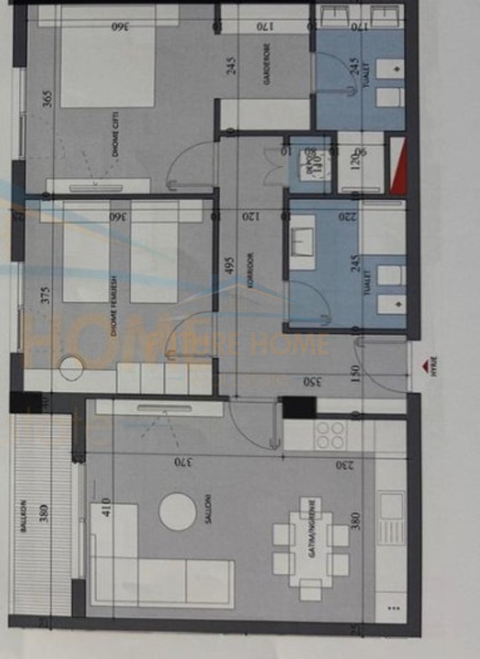 For sale, Apartment 2+1+2, Paskuqan "Diellon Residence", Tirana.