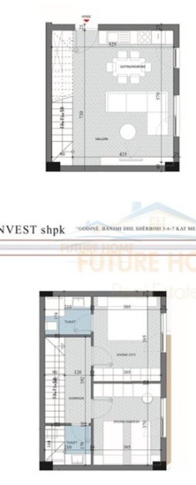 For sale, Duplex 2+1+, Paskuqan "Diellon Residence", Tirana.