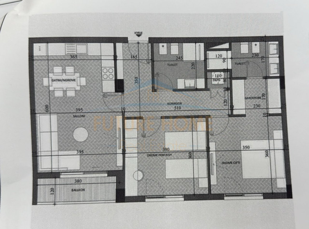 Shitet Apartament 2+1+2, Kompleksi “Diellon”, Paskuqan, Tirane