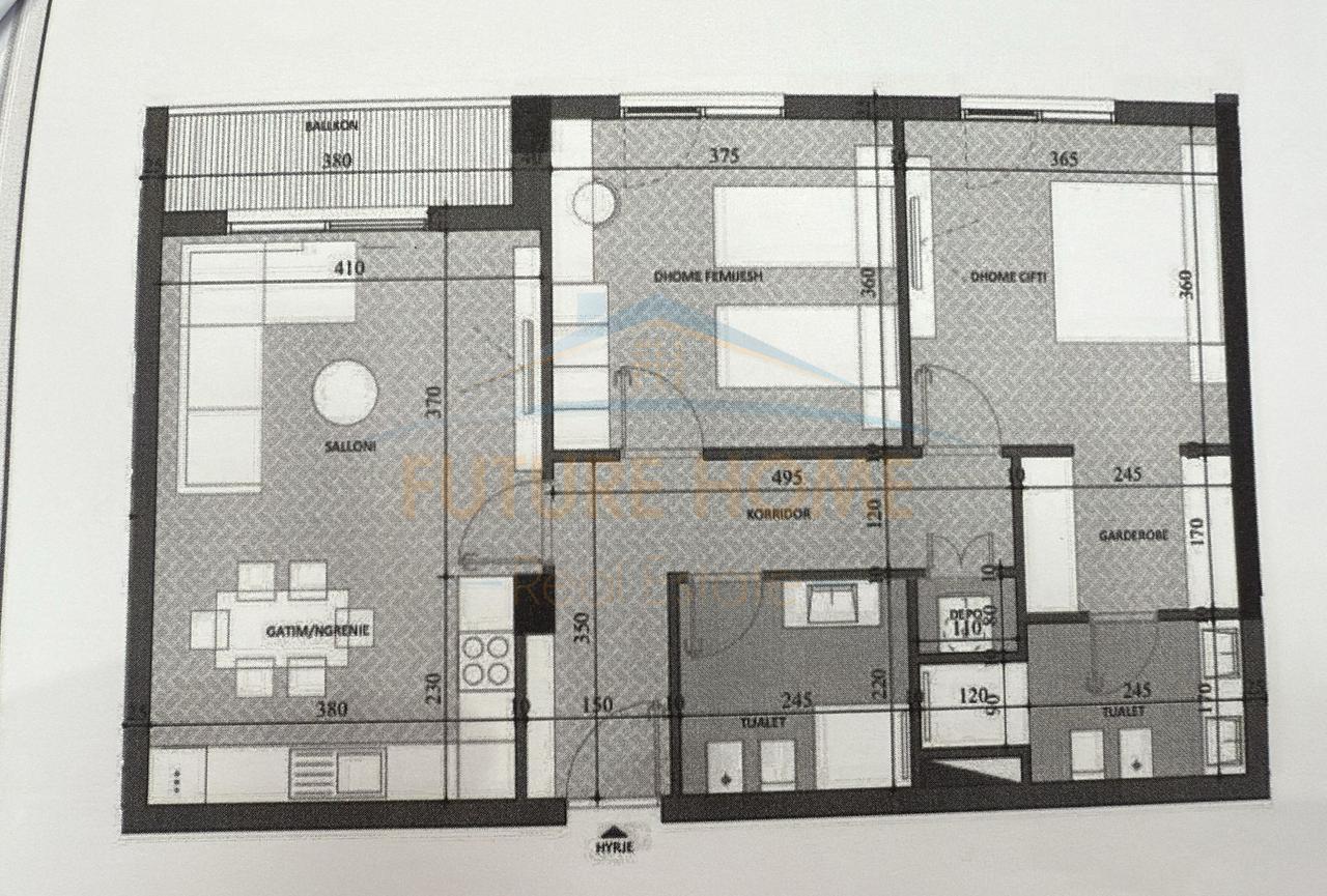 Shitet Apartament 2+1+2, Kompleksi “Diellon”, Paskuqan, Tirane