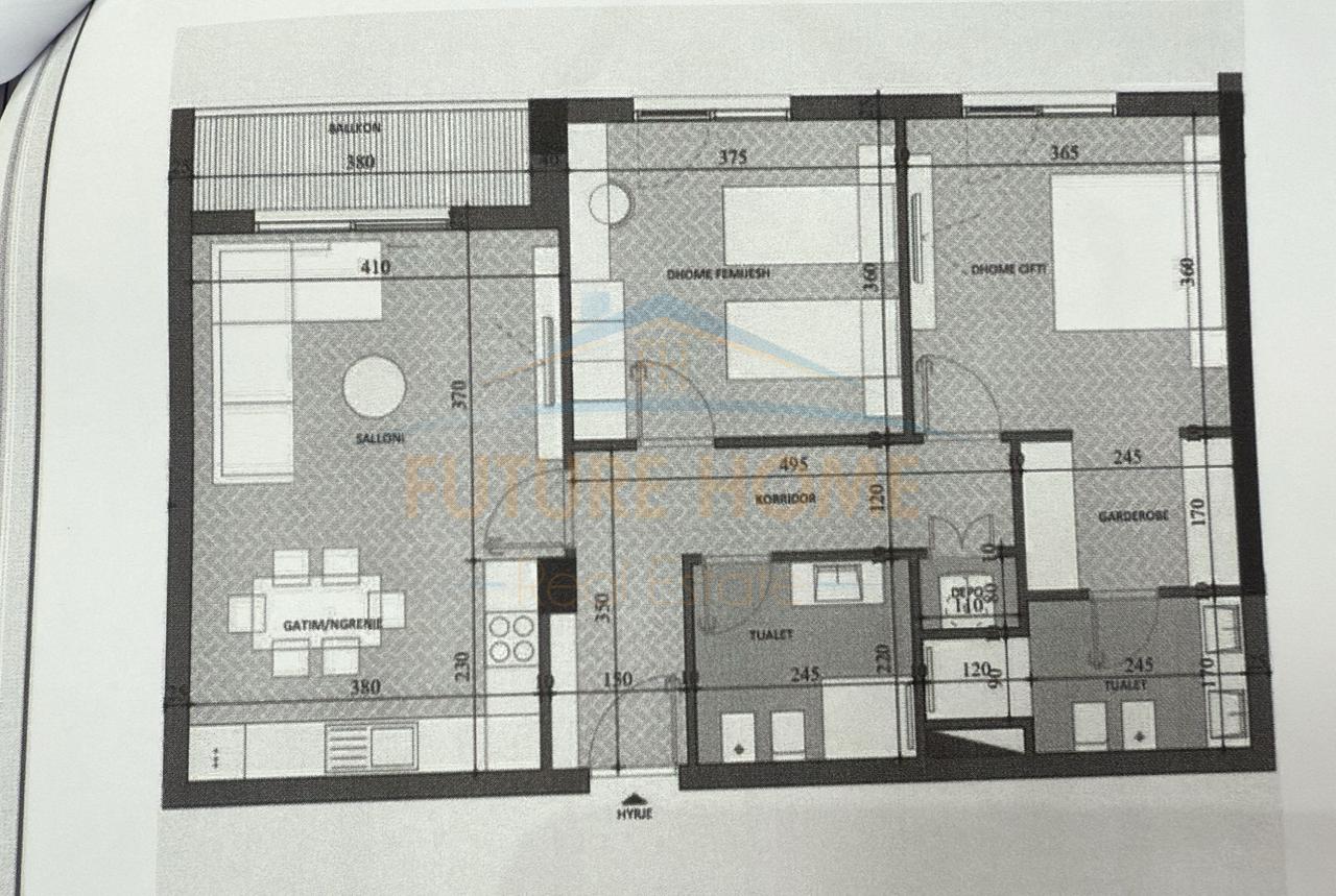 Shitet Apartament 2+1+2, Kompleksi “Diellon”, Paskuqan, Tirane