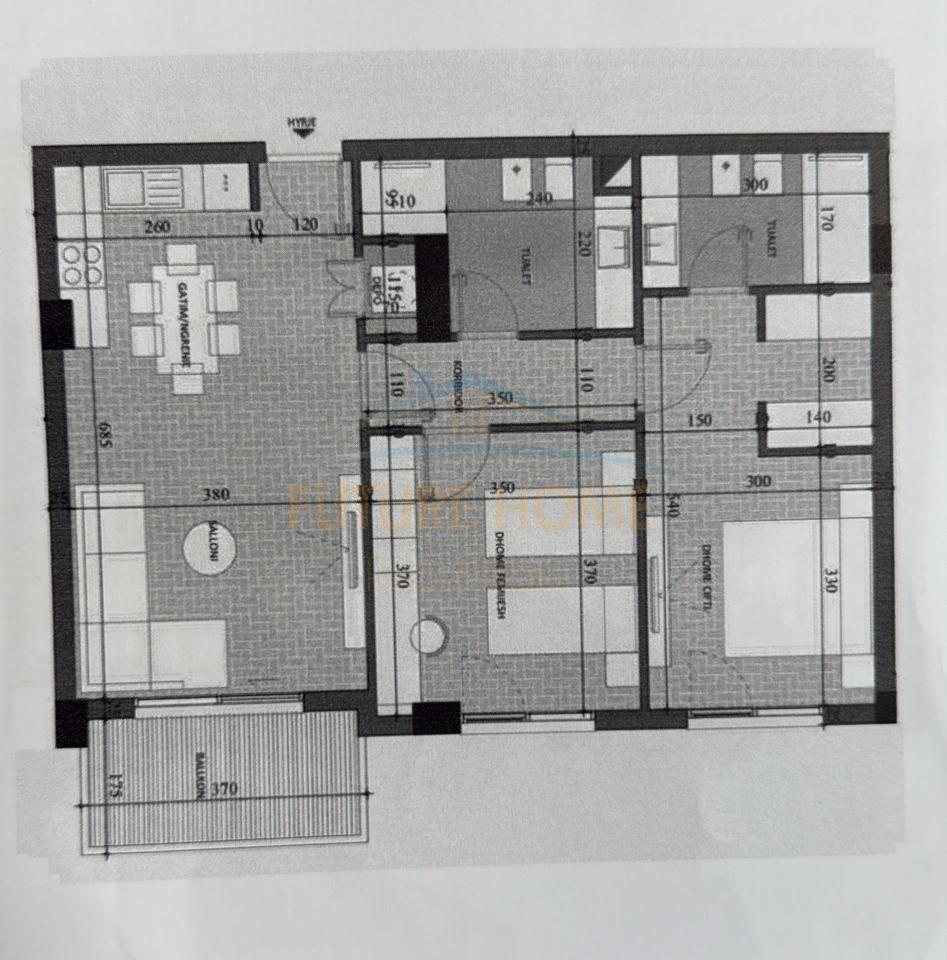 Shitet Apartament 2+1+2, Kompleksi “Diellon”, Paskuqan, Tirane