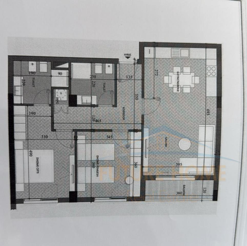 Shitet Apartament 2+1+2, Kompleksi “Diellon”, Paskuqan, Tirane